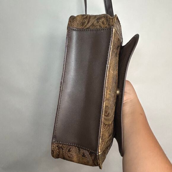 Relic by Fossil Embossed Purse Gold Pattern Crossbody - Picture 9 of 9